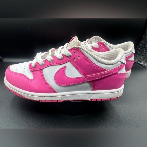 Nike Pink and White Dunk Low Sneakers - Picture 3 of 9
